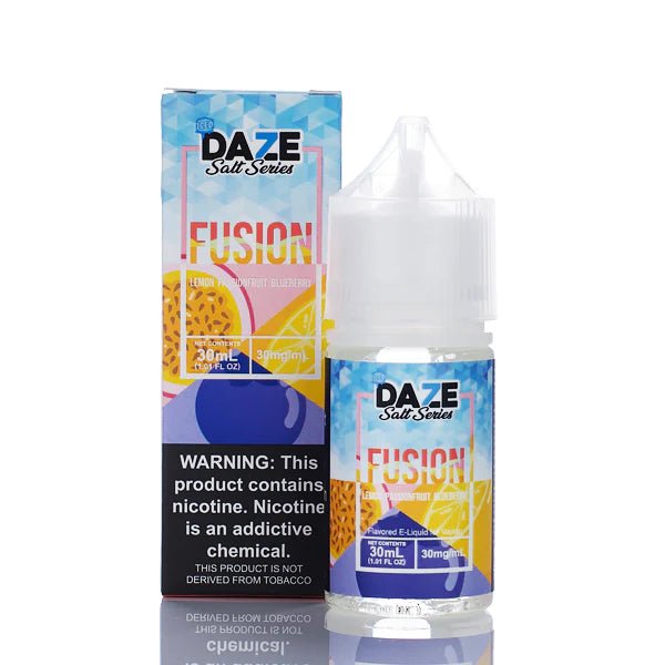 7 DAZE FUSION - LEMON PASSIONFRUIT BLUEBERRY ICED - 30ML - EJUICEOVERSTOCK.COM