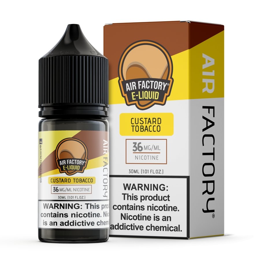 AIR FACTORY SALT - CUSTARD TOBACCO - 30ML - EJUICEOVERSTOCK.COM