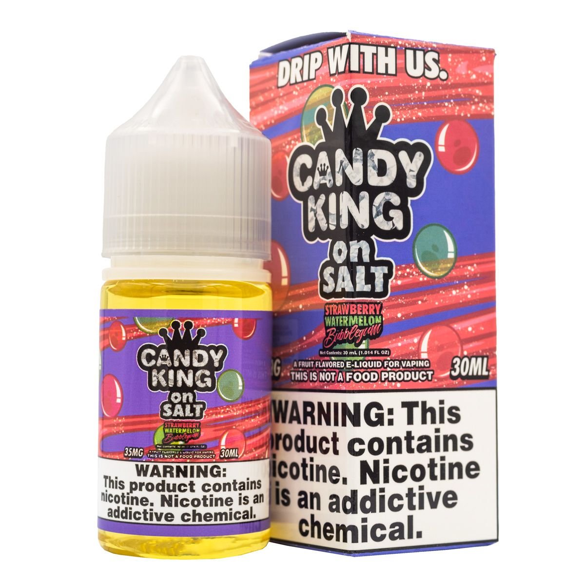 CANDY KING - STRAWBERRY WATERMELON BUBBLEGUM - 30ML - EJUICEOVERSTOCK.COM