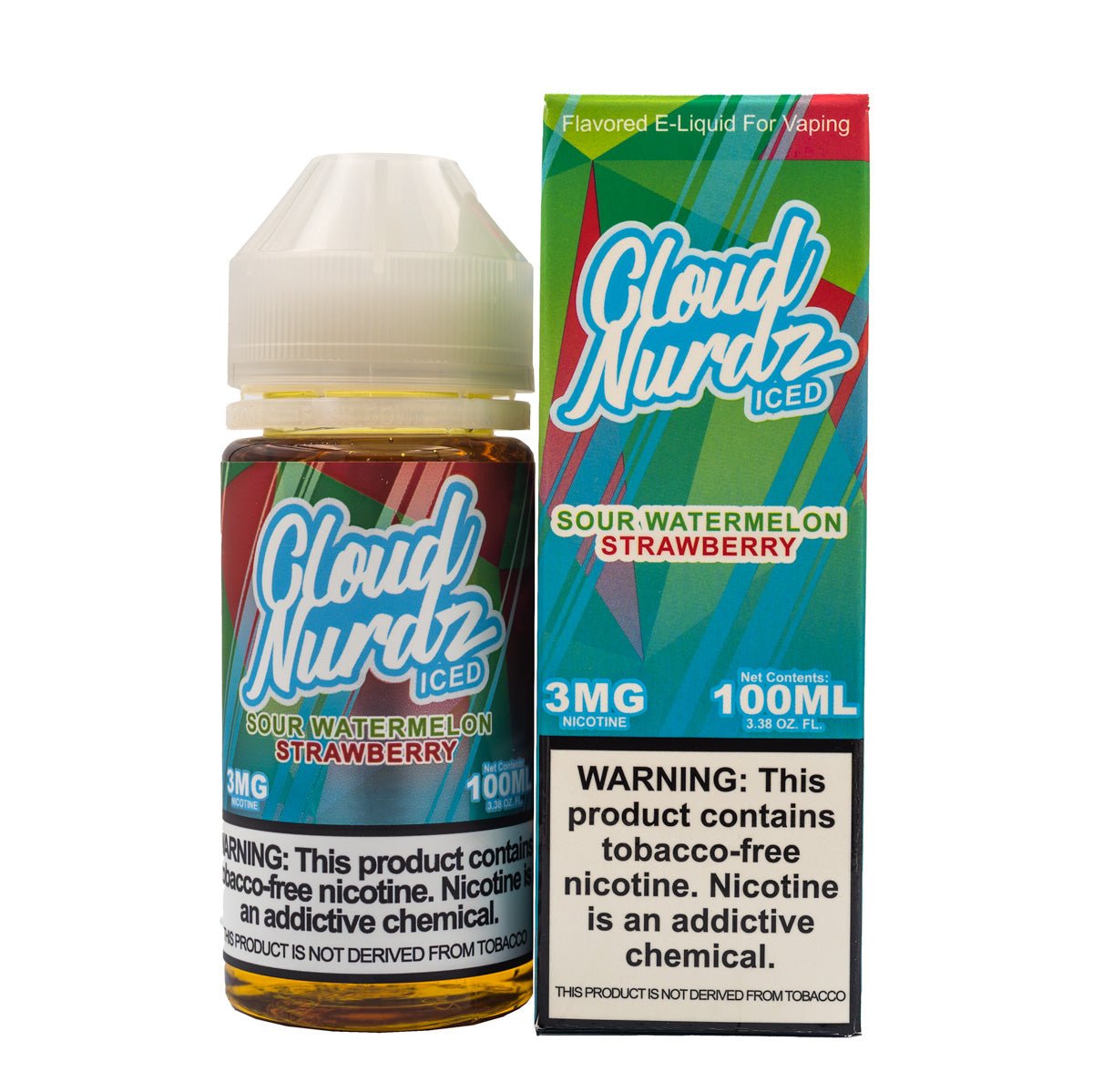 CLOUD NURDZ - ICED SOUR WATERMELON STRAWBERRY - 100ML - EJUICEOVERSTOCK.COM