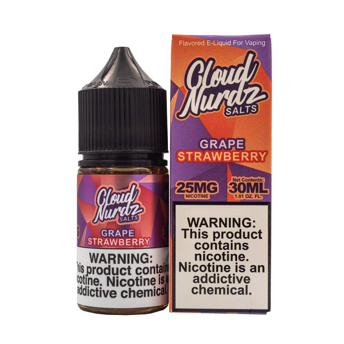 CLOUD NURDZ SALTS - GRAPE STRAWBERRY - 30ML - EJUICEOVERSTOCK.COM
