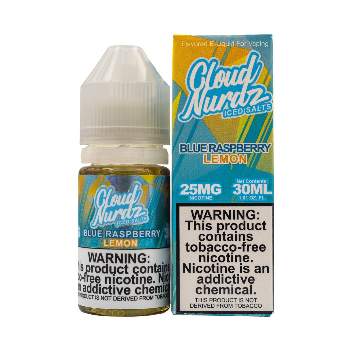 CLOUD NURDZ SALTS - ICED BLUE RASPBERRY LEMON - 30ML - EJUICEOVERSTOCK.COM