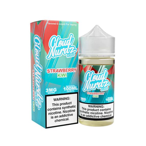 CLOUD NURDZ - STRAWBERRY KIWI ICED - 100ML - EJUICEOVERSTOCK.COM