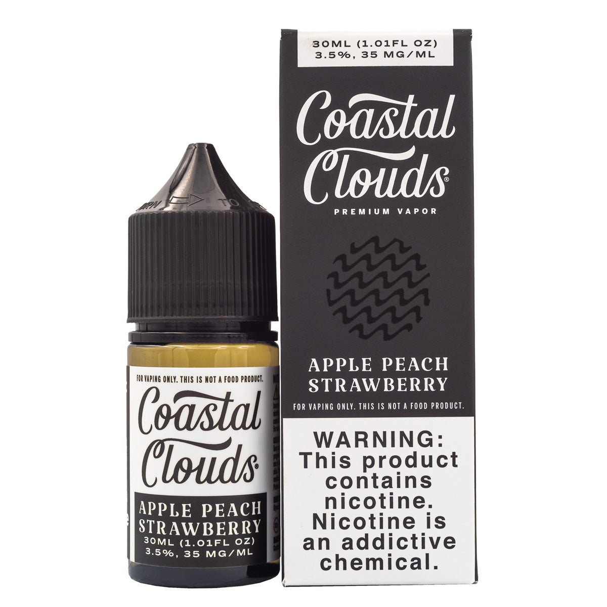 COASTAL CLOUDS SALTS APPLE PEACH STRAWBERRY - 30ML - EJUICEOVERSTOCK.COM