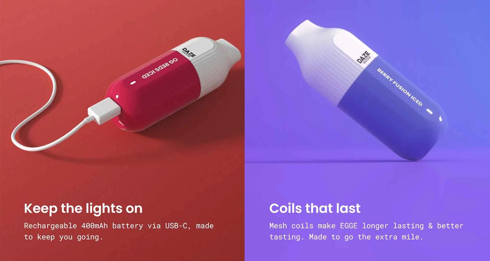 DAZE EGGE DISPOSABLE - 3000 PUFFS - EJUICEOVERSTOCK.COM