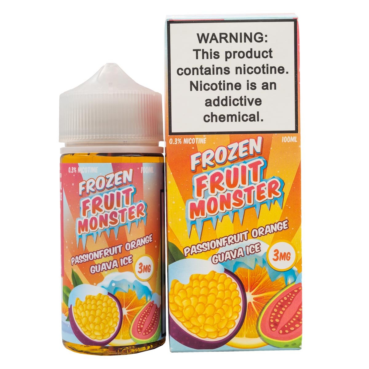 FROZEN FRUIT MONSTER - PASSIONFRUIT ORANGE GUAVA ICE - 100ML - EJUICEOVERSTOCK.COM