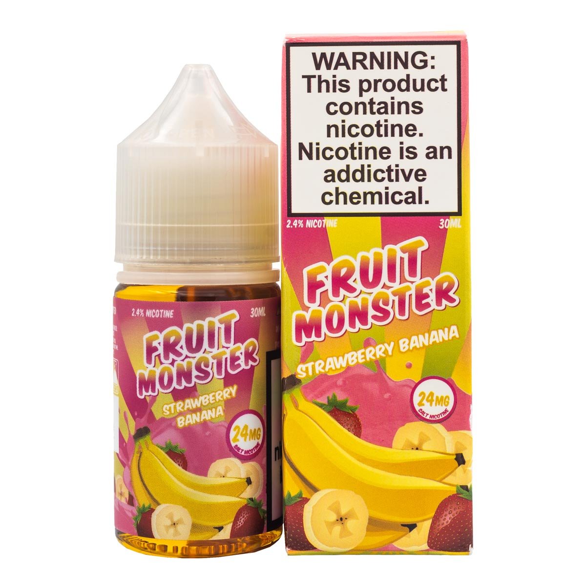 FRUIT MONSTER SALTS - STRAWBERRY BANANA - 30ML - EJUICEOVERSTOCK.COM