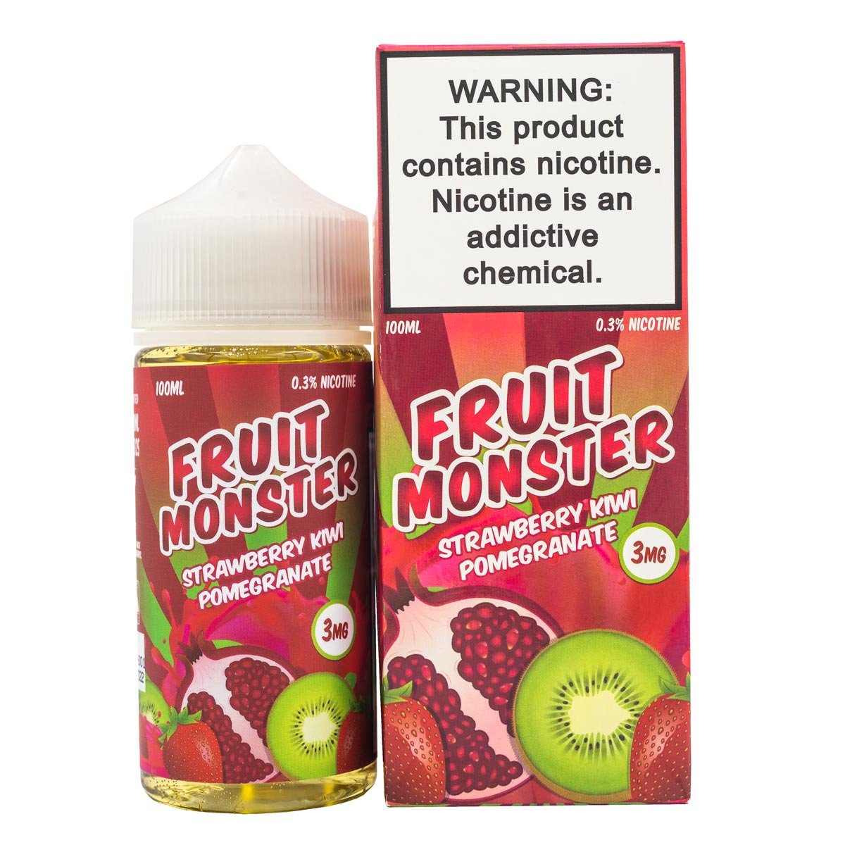 FRUIT MONSTER - STRAWBERRY KIWI POMEGRANATE - 100ML - EJUICEOVERSTOCK.COM