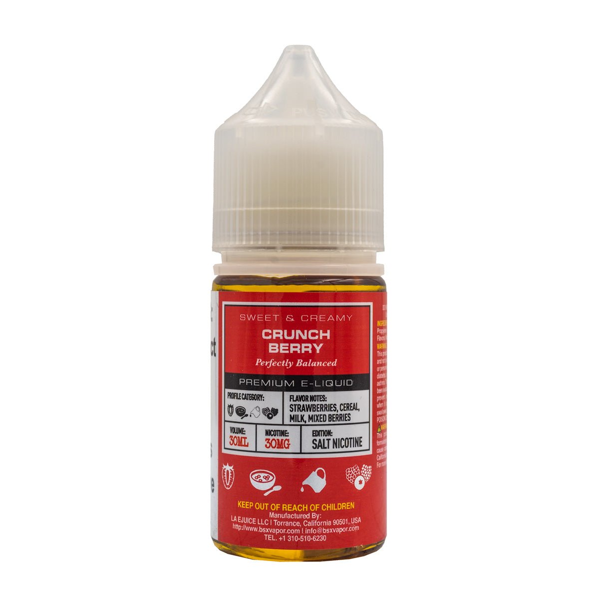 GLAS BASIX SALT CRUNCH BERRY - 30ML - EJUICEOVERSTOCK.COM