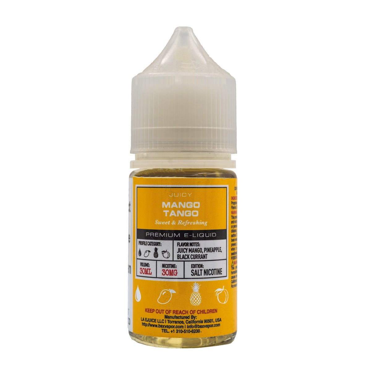 GLAS BASIX SALT MANGO TANGO - 30ML - EJUICEOVERSTOCK.COM