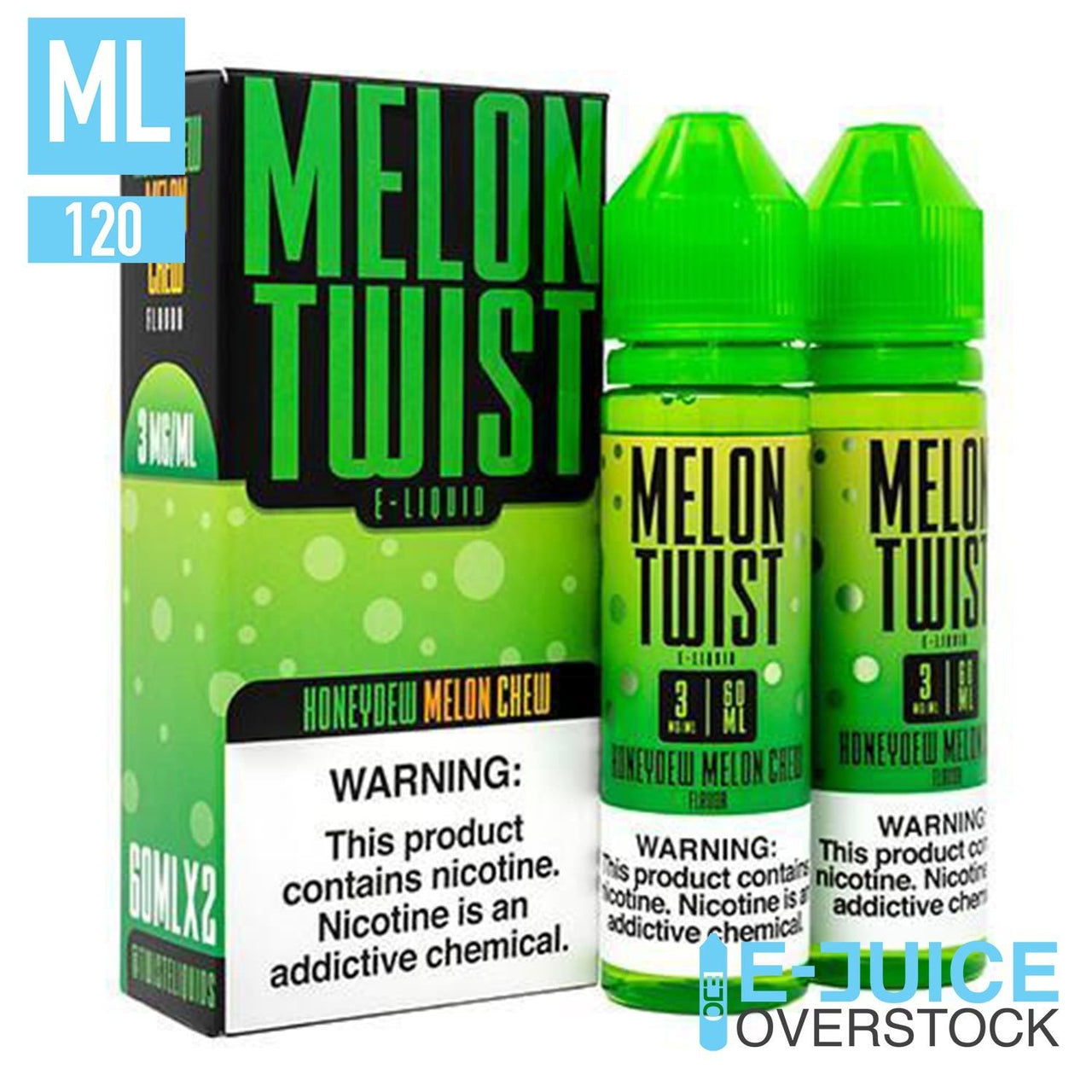 GREEN NO 1 (HoneyDew Melon Chew) by Melon Twist 2x60ML EJUICE - EJUICEOVERSTOCK.COM