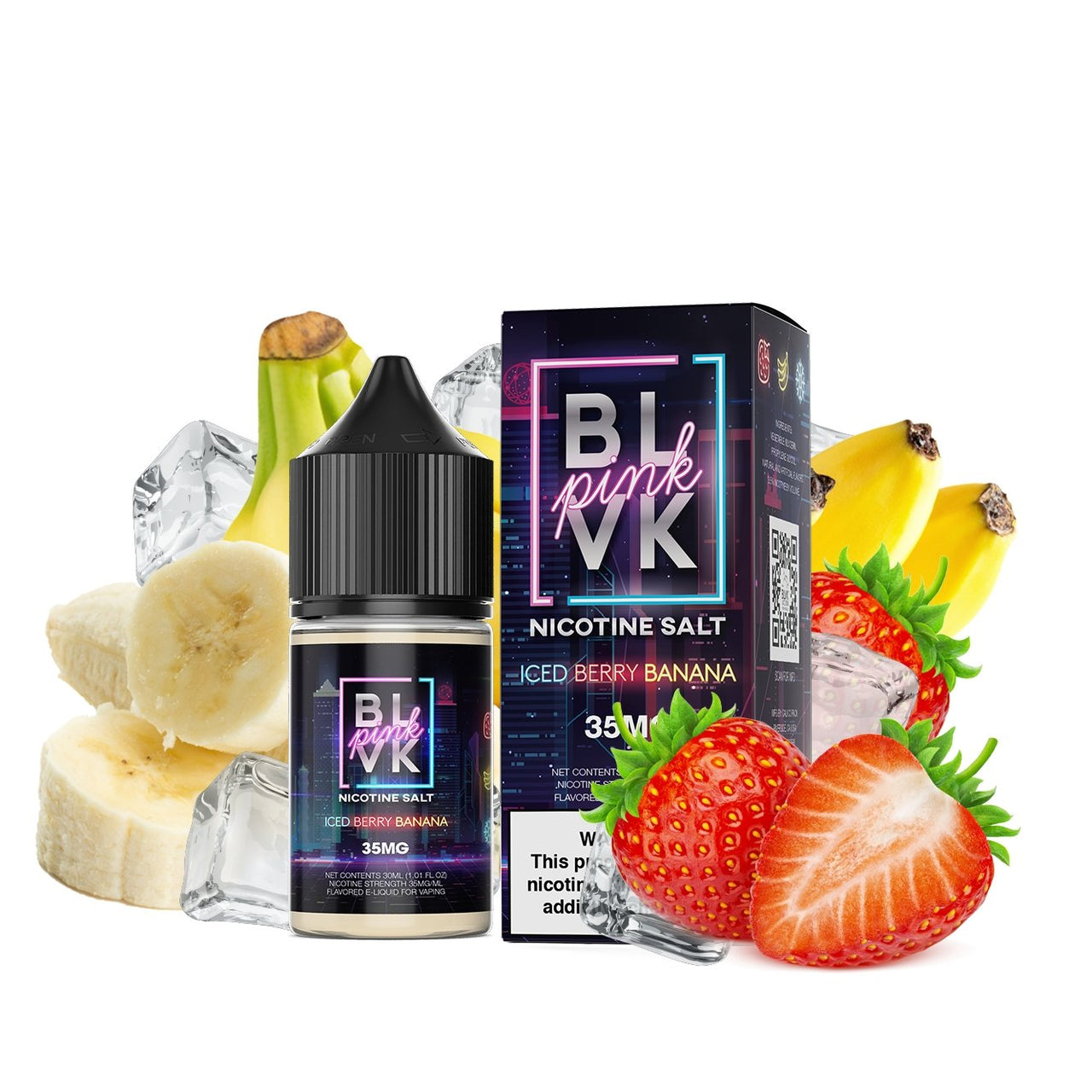 Iced Berry Banana by BLVK Pink Salts 30ML Saltnic - EJUICEOVERSTOCK.COM