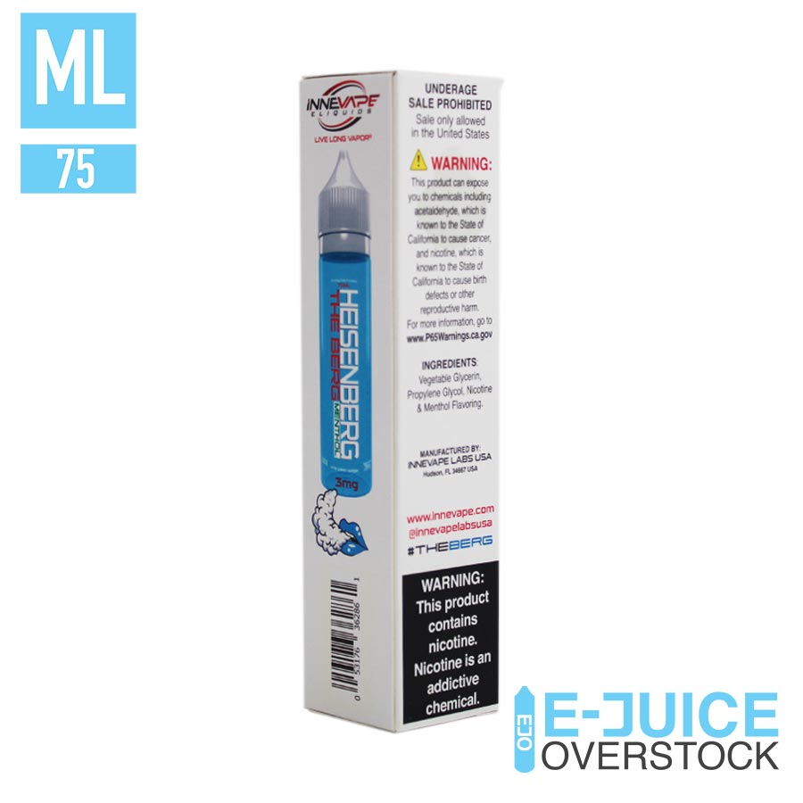 INNEVAPE E-LIQUID HEISENBURG MENTHOL - 75ML - EJUICEOVERSTOCK.COM