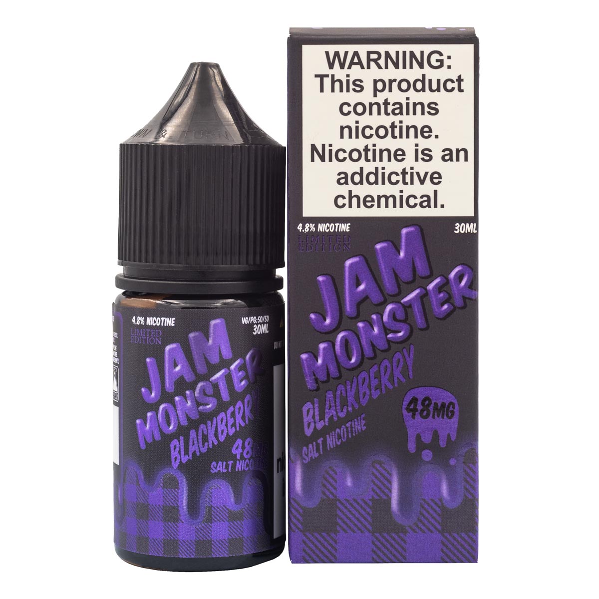 JAM MONSTER SALTS - BLACKBERRY - 30ML - EJUICEOVERSTOCK.COM