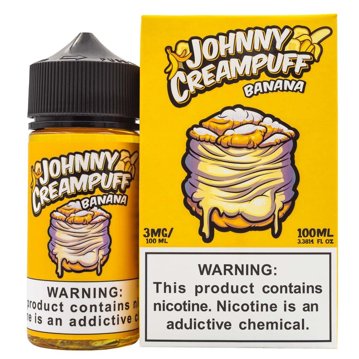 JOHNNY CREAMPUFF - BANANA - 100ML - EJUICEOVERSTOCK.COM