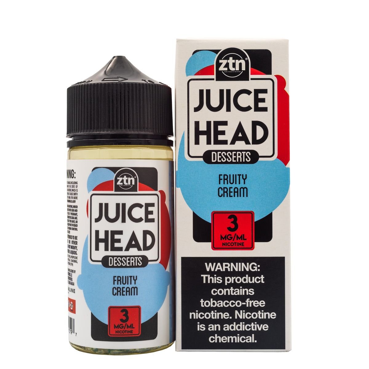 JUICE HEAD E-LIQUID FRUITY CREAM - 100ML - EJUICEOVERSTOCK.COM