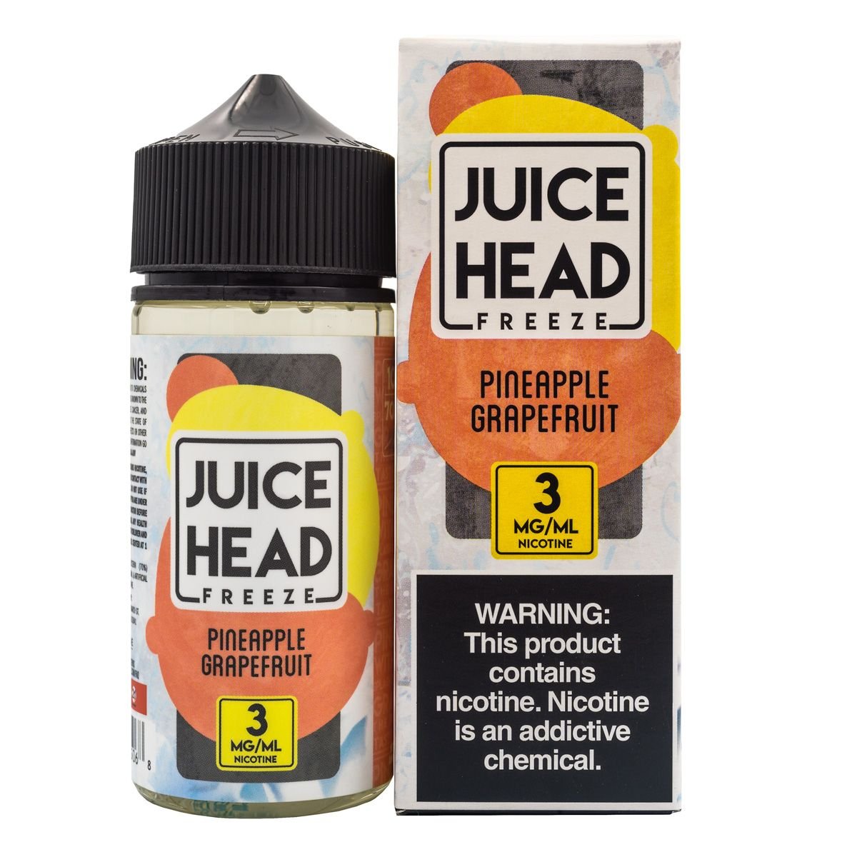 JUICE HEAD E-LIQUID PINEAPPLE GRAPEFRUIT FREEZE - 100ML - EJUICEOVERSTOCK.COM