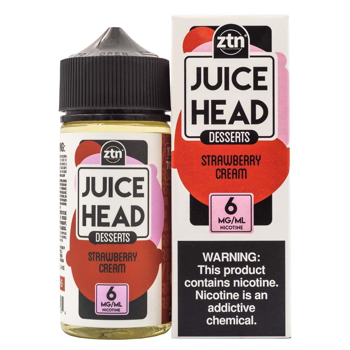JUICE HEAD EJUICE - STRAWBERRY CREAM - 100ML - EJUICEOVERSTOCK.COM