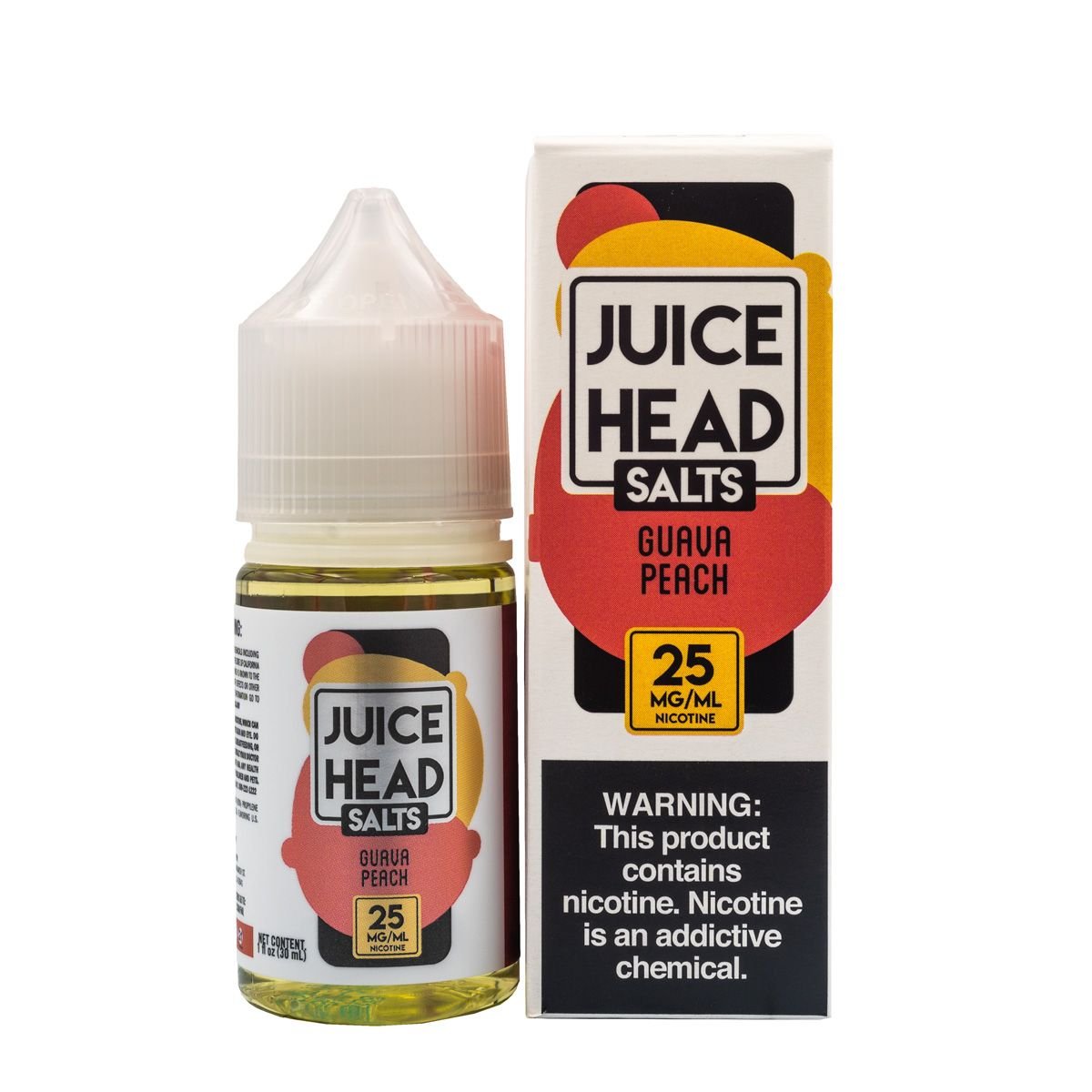 JUICE HEAD SALT PEACH GUAVA - 30ML - EJUICEOVERSTOCK.COM