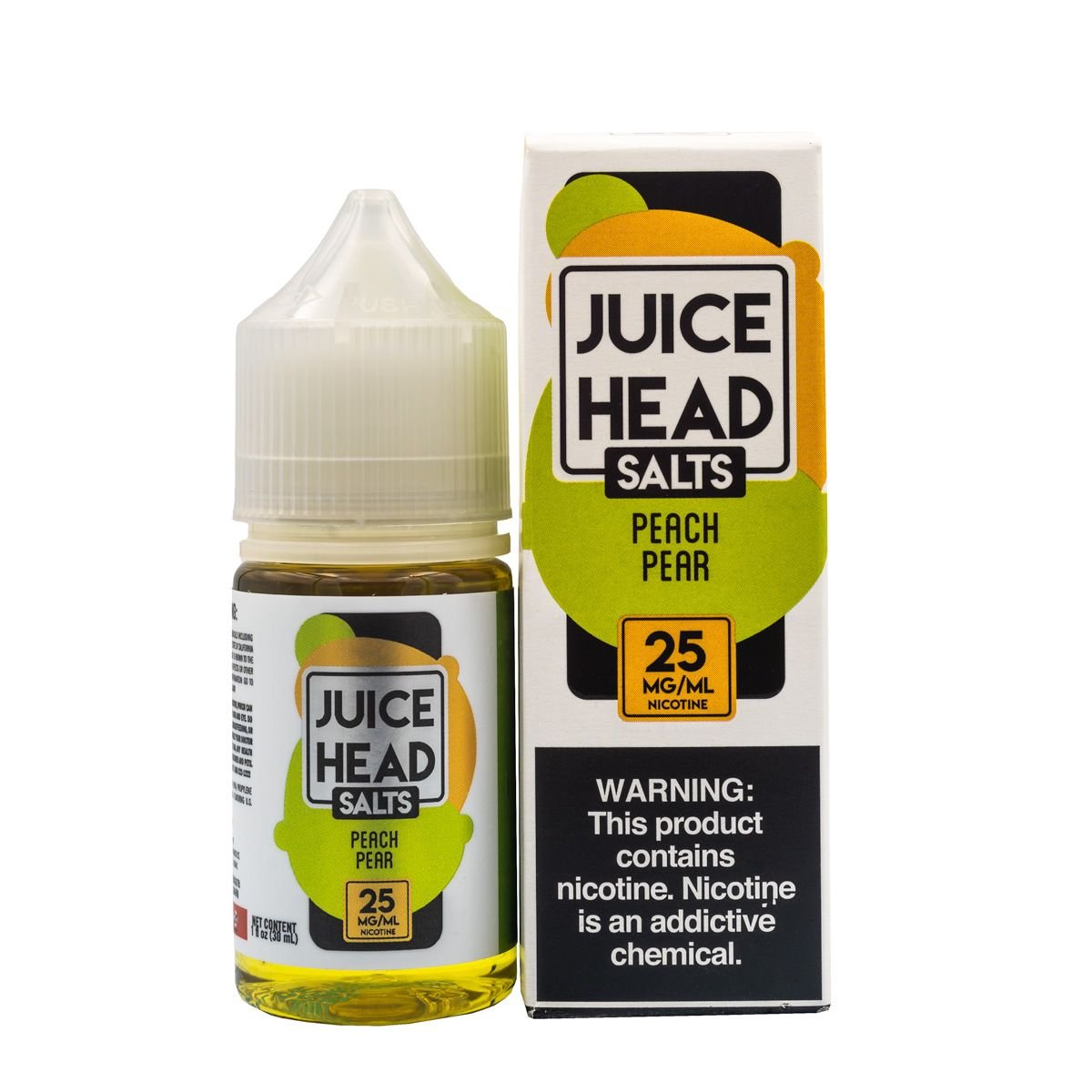 JUICE HEAD SALTS PEACH PEAR - 30ML - EJUICEOVERSTOCK.COM