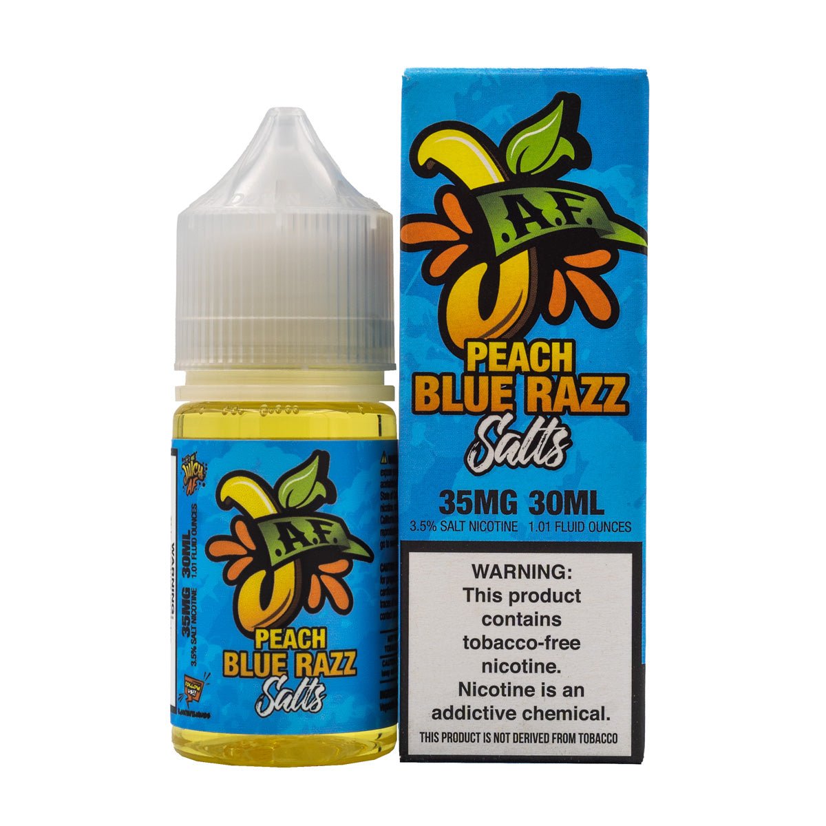 JUICY AF SALTS PEACH BLUE RAZZ - 30ML - EJUICEOVERSTOCK.COM