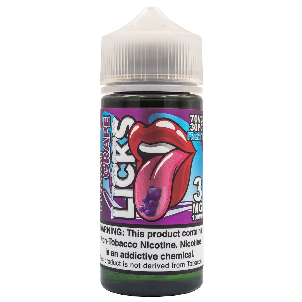 LICKS E-LIQUID FROZTY YUMMI GRAPE - 100ML - EJUICEOVERSTOCK.COM