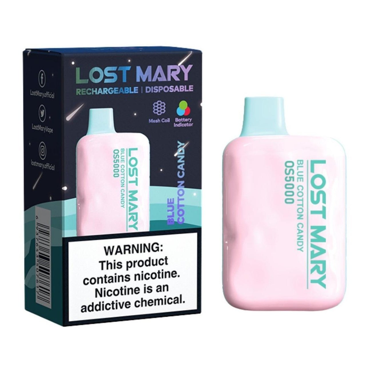 LOST MARY DISPOSABLE - 5000 PUFFS - EJUICEOVERSTOCK.COM
