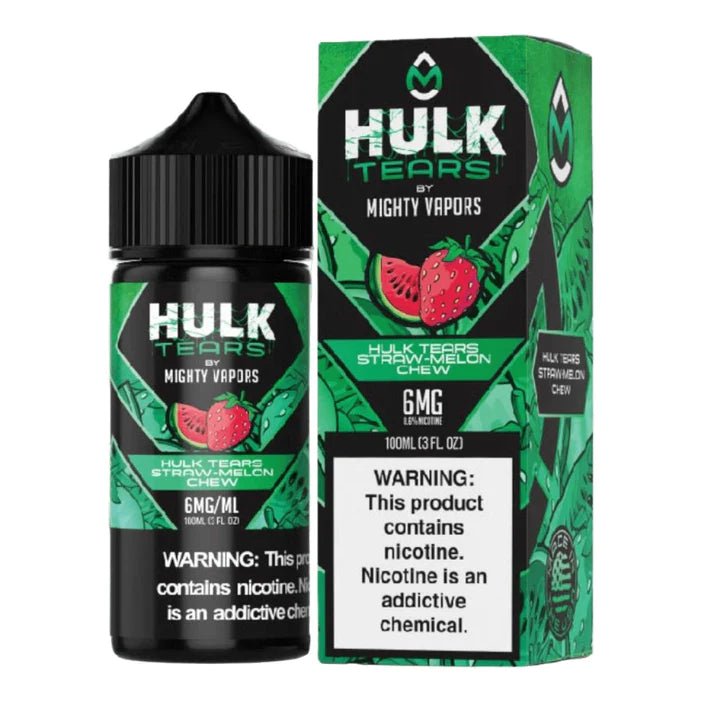 MIGHTY VAPORS EJUICE - HULK TEARS STRAW MELON CHEW - 60ML - EJUICEOVERSTOCK.COM