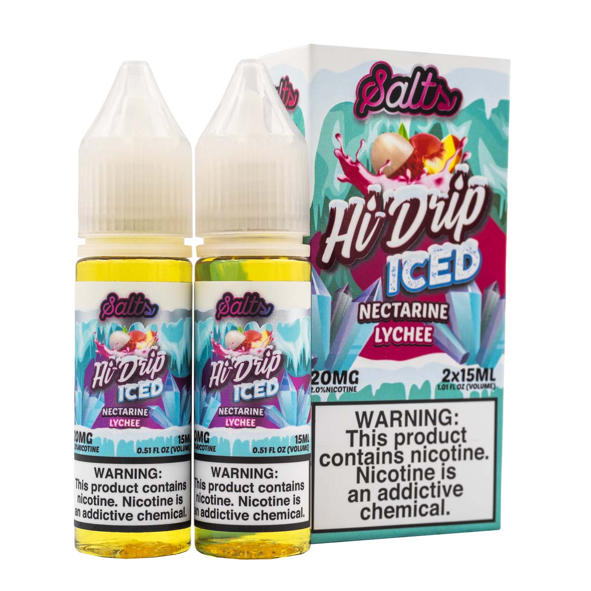 NECTARINE LYCHEE ICED BY HI DRIP 30ML SALTNIC - EJUICEOVERSTOCK.COM