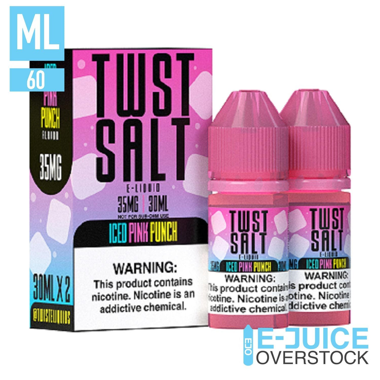 PINK NO. 0 (Iced Pink Punch) Salt by TWST Salt 2x30ML SALTNIC - EJUICEOVERSTOCK.COM
