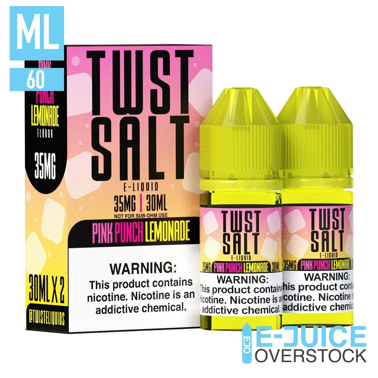 PINK NO. 1 (Pink Punch Lemonade) Salt by TWST Salt 2x30ML SALTNIC - EJUICEOVERSTOCK.COM