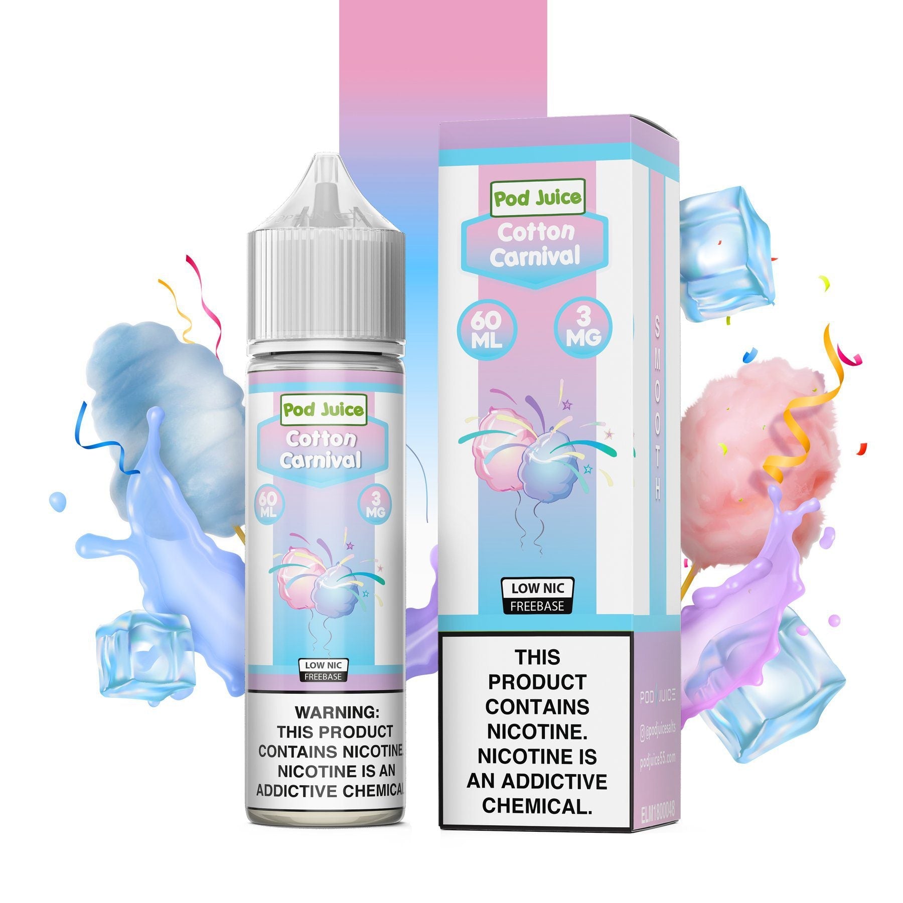 POD JUICE - COTTON CARNIVAL - 60ML - EJUICEOVERSTOCK.COM