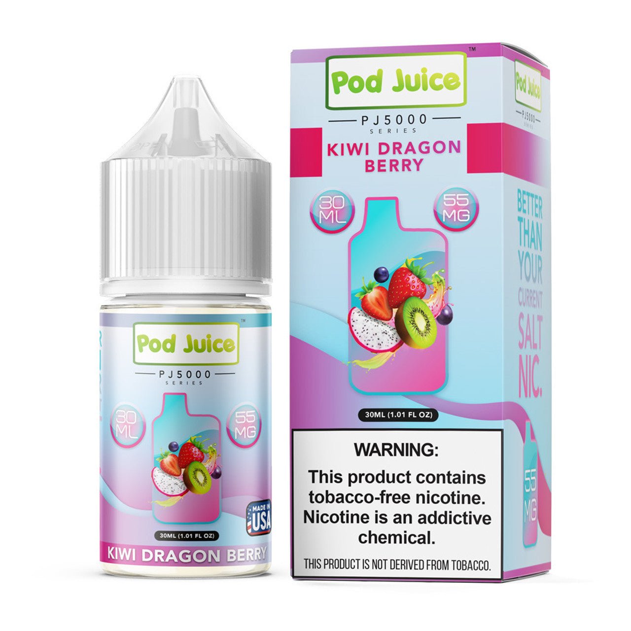 POD JUICE PJ5000 - KIWI DRAGON BERRY - 30ML - EJUICEOVERSTOCK.COM