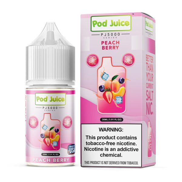 POD JUICE PJ5000 - PEACH BERRY - 30ML - EJUICEOVERSTOCK.COM