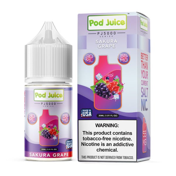 POD JUICE PJ5000 - SAKURA GRAPE - 30ML - EJUICEOVERSTOCK.COM