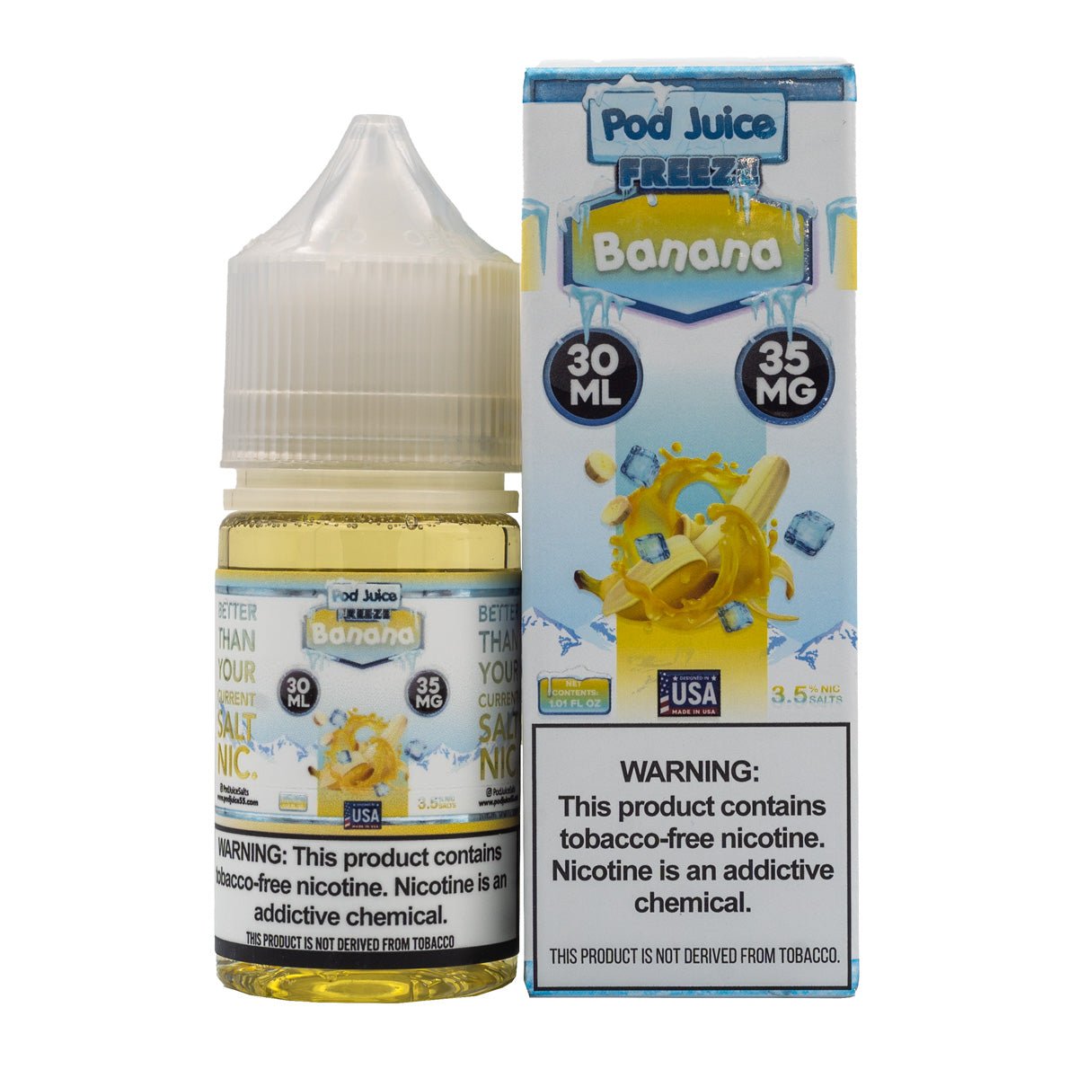 POD JUICE SALT BANANA FREEZE - 30ML - EJUICEOVERSTOCK.COM