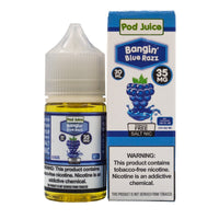 Thumbnail for POD JUICE SALT BANGIN BLUE RAZZ - 30ML - EJUICEOVERSTOCK.COM