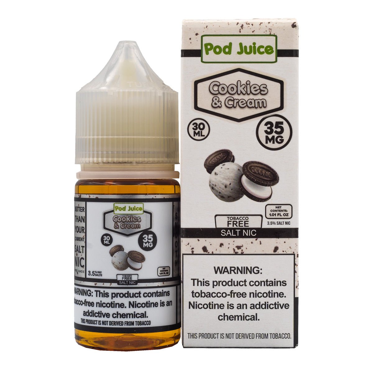 POD JUICE SALT COOKIES AND CREAM - 30ML - EJUICEOVERSTOCK.COM