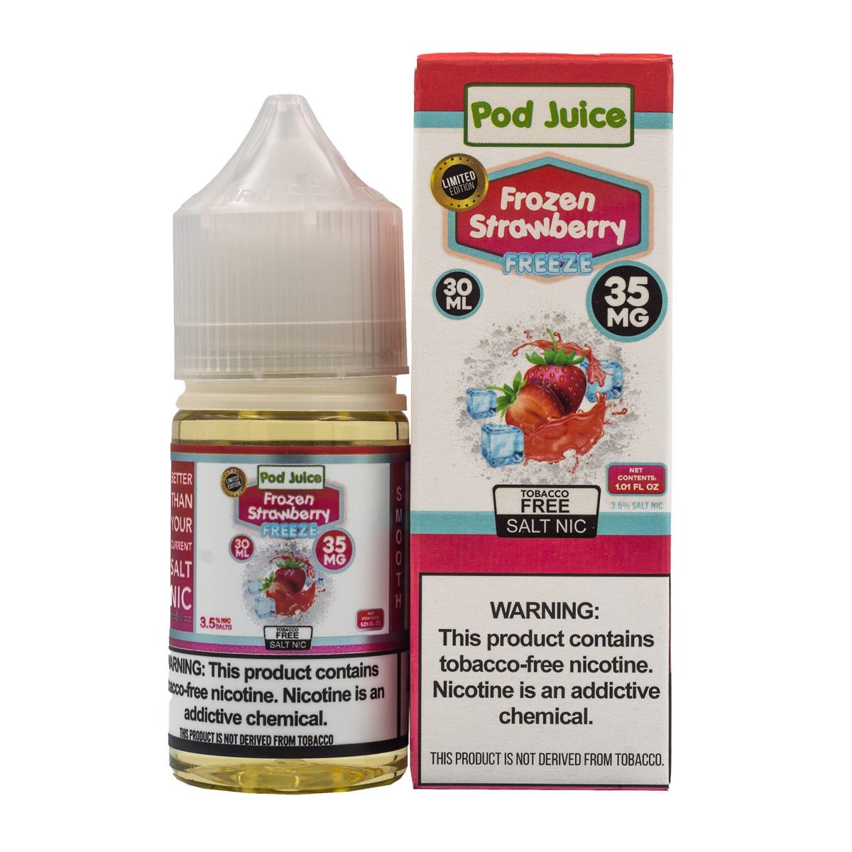 POD JUICE SALT FROZEN STRAWBERRY - 30ML - EJUICEOVERSTOCK.COM