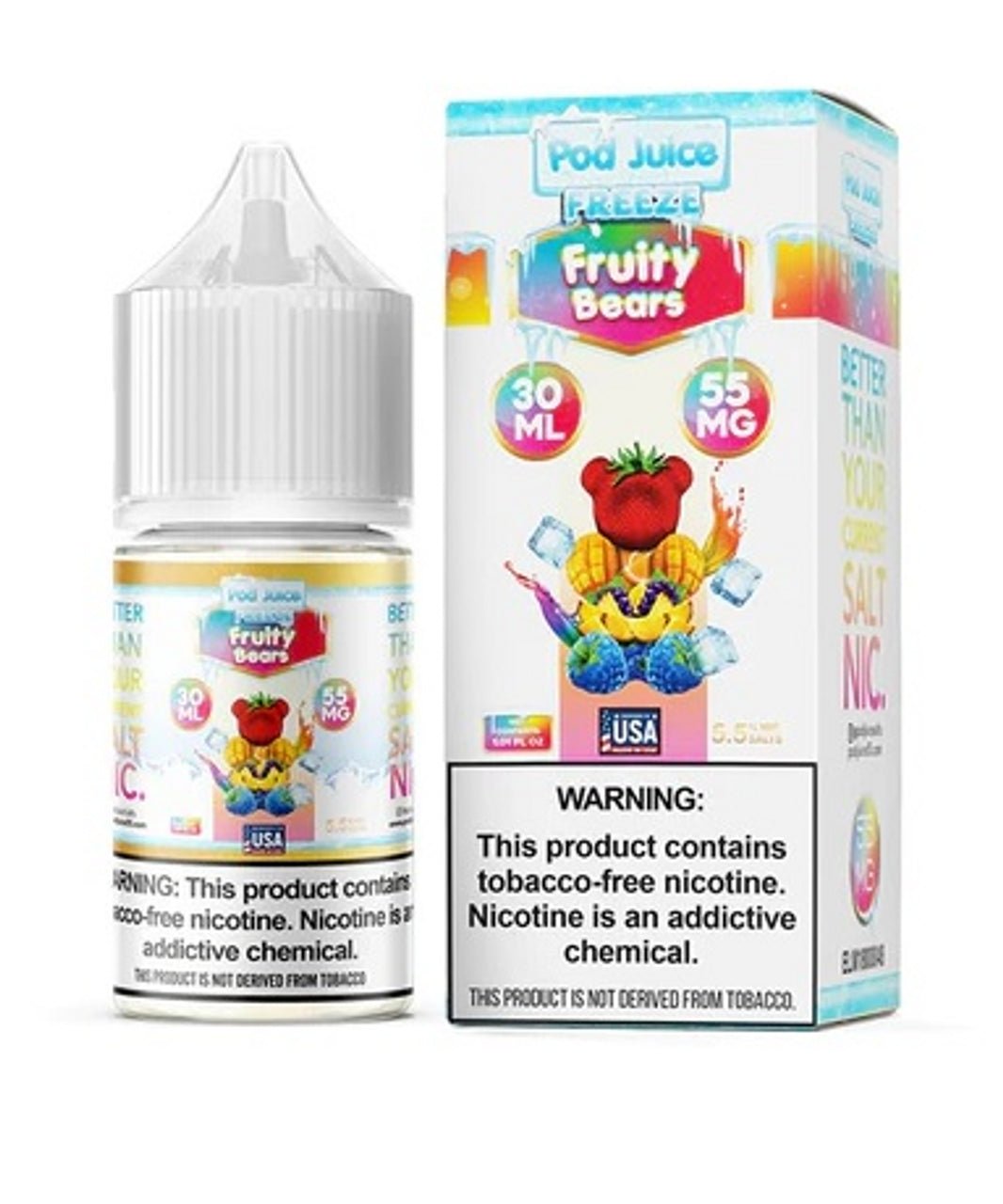POD JUICE SALT - FRUITY BEARS FREEZE - 30ML - EJUICEOVERSTOCK.COM