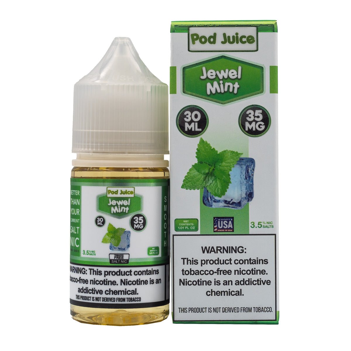 POD JUICE SALT JEWEL MINT - 30ML - EJUICEOVERSTOCK.COM