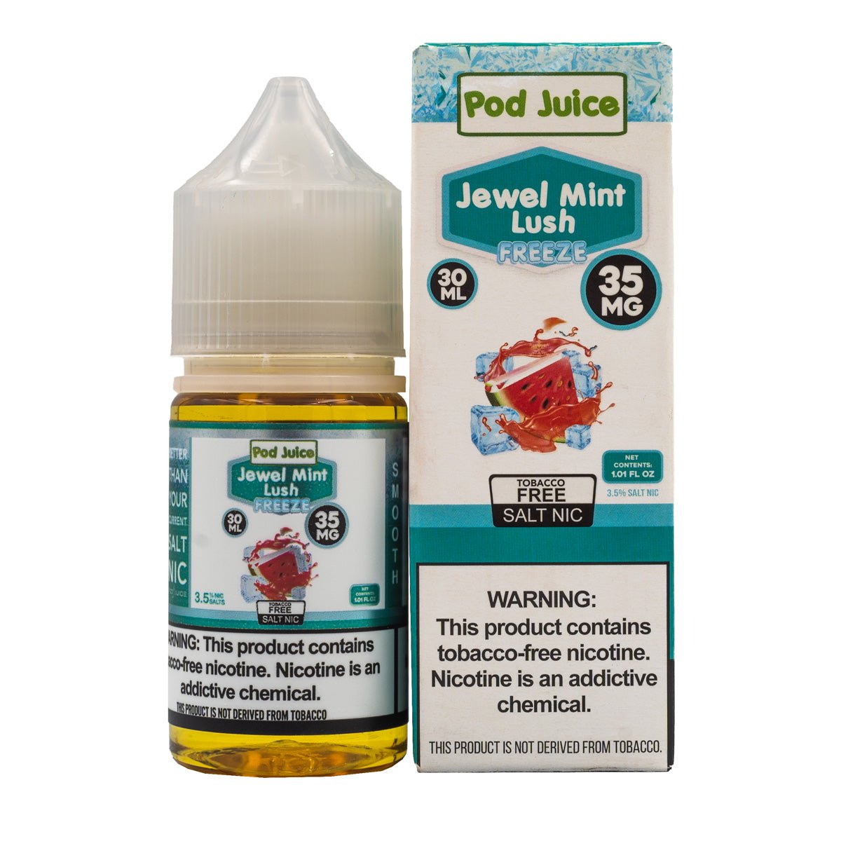 POD JUICE SALT JEWEL MINT LUSH FREEZE - 30ML - EJUICEOVERSTOCK.COM