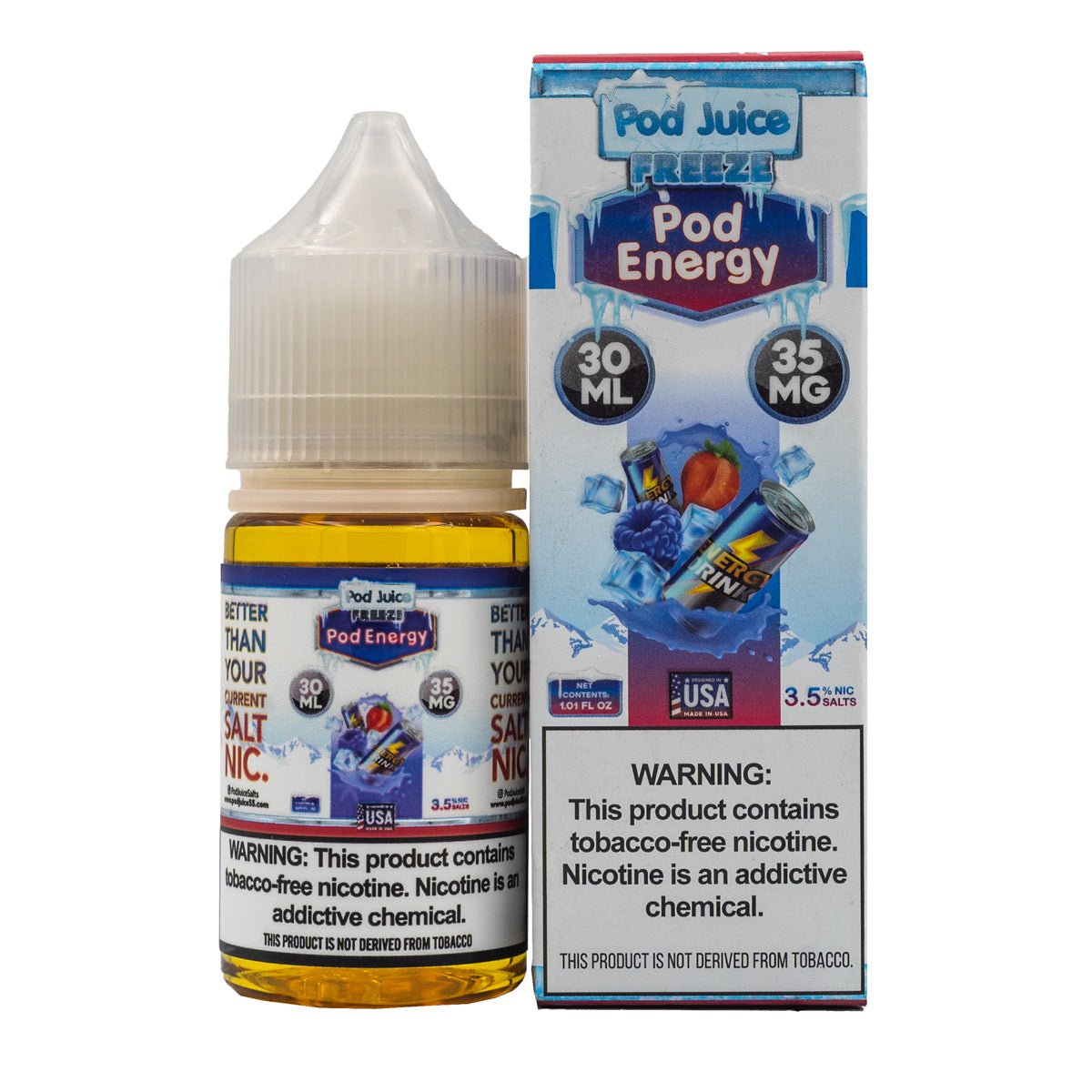 POD JUICE SALT POD ENERGY FREEZE - 30ML - EJUICEOVERSTOCK.COM