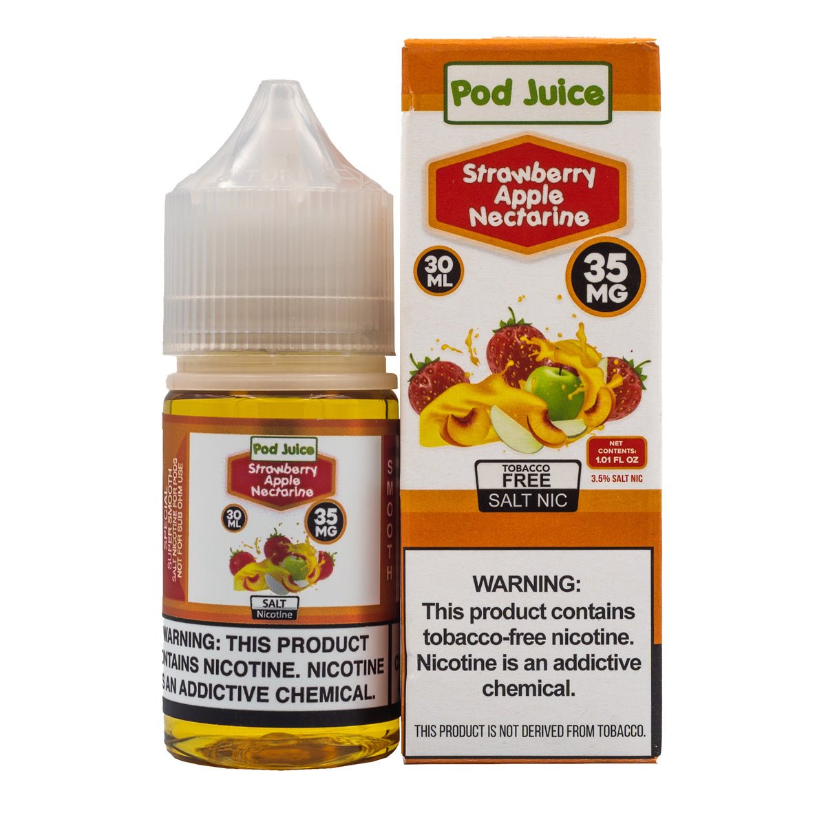 POD JUICE SALT STRAWBERRY APPLE NECTARINE - 30ML - EJUICEOVERSTOCK.COM