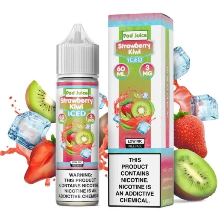 POD JUICE - STRAWBERRY KIWI ICE - 60ML - EJUICEOVERSTOCK.COM