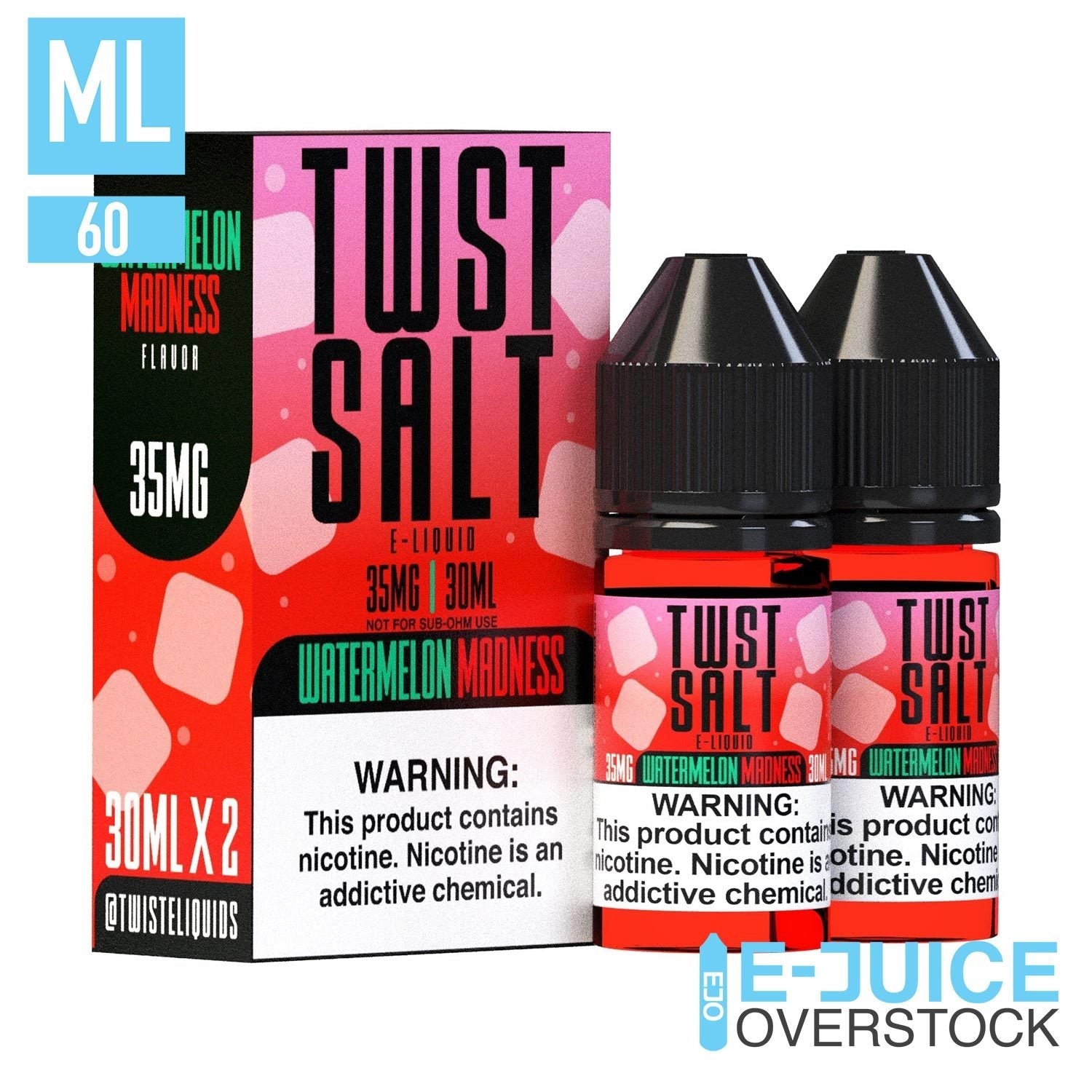 RED NO. 1 (Watermelon Madness) Salt by TWST Salt 2X30ML SALTNIC