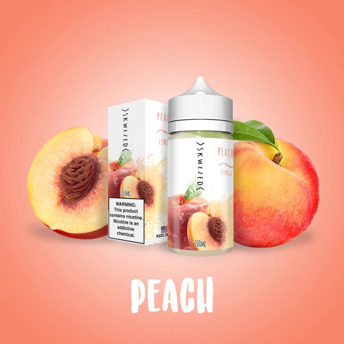 SKWEZED E-LIQUID PEACH - 100ML - EJUICEOVERSTOCK.COM