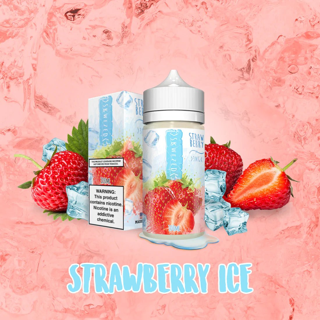 SKWEZED E-LIQUID STRAWBERRY ICE - 100ML - EJUICEOVERSTOCK.COM