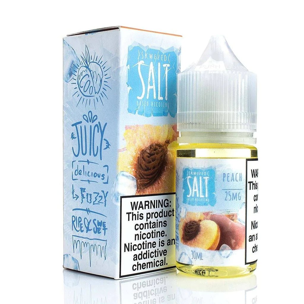 SKWEZED SALT PEACH ICE - 30ML - EJUICEOVERSTOCK.COM