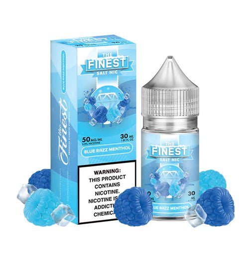 THE FINEST SALTNIC BLUE RAZZ ICE - 30ML - EJUICEOVERSTOCK.COM